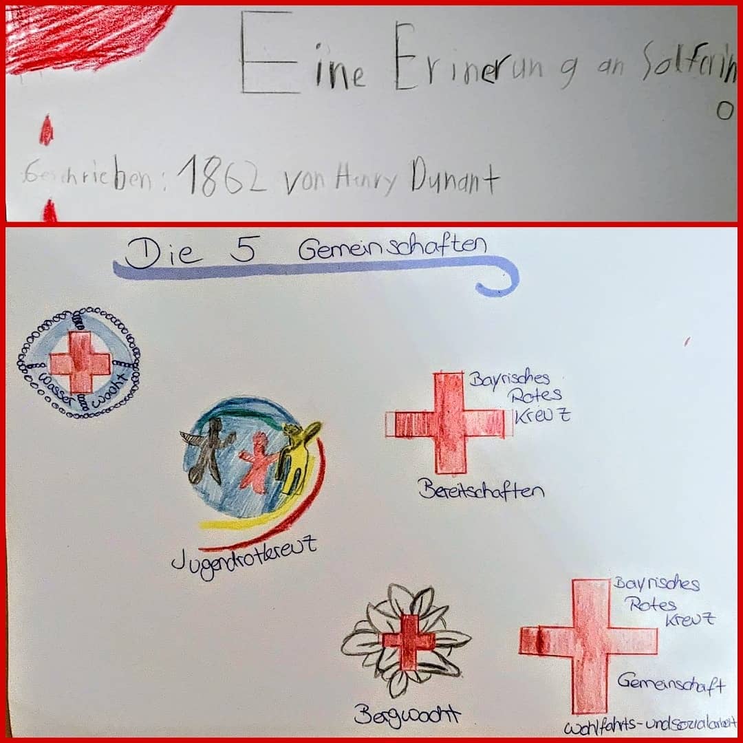Bild mit den 5 Rotkreuz-Gemeinschaften anlässlich des Weltrotkreuztages