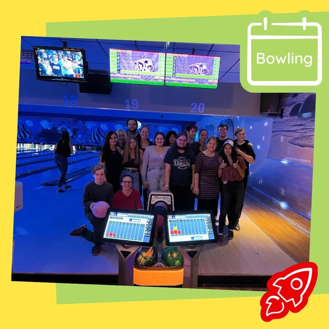 Gruppenbild der Mini-München-Einsatzkräfte beim Bowling